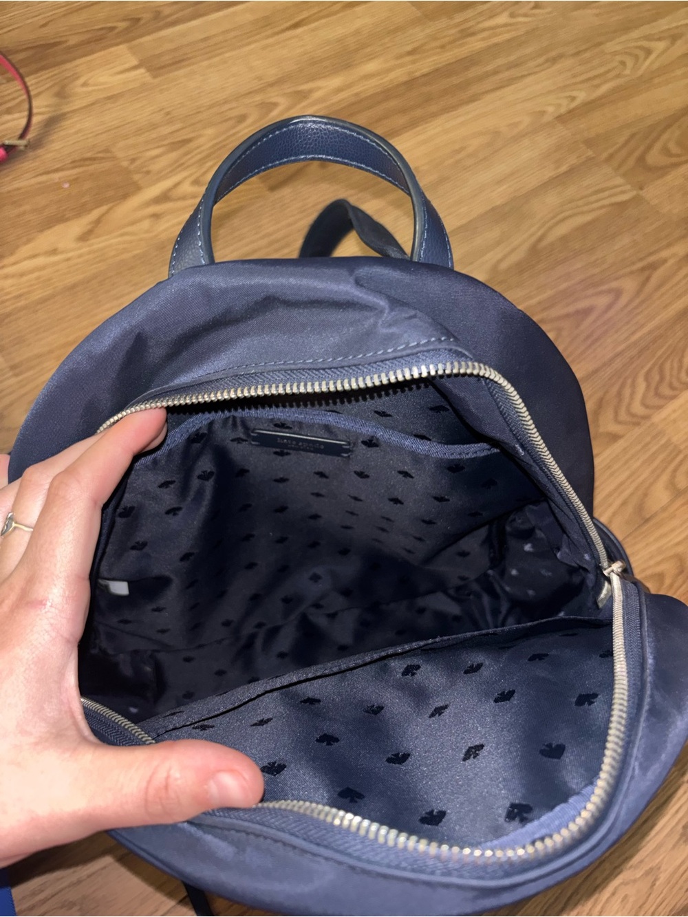 Kate Spade Nylon Navy Blue Backpack - Picture 5 of 7